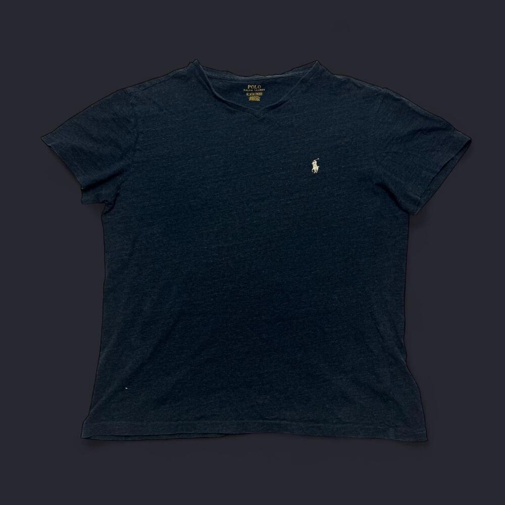 Polo Ralph Lauren Navy Blue V-Neck Short Sleeve T-Shirt Men’s Size Medium